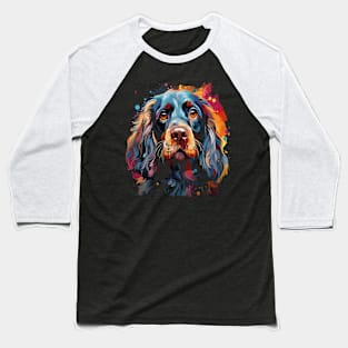 Cocker Spaniel Rainbow Baseball T-Shirt